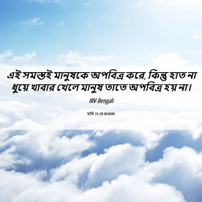 Picture 06 - মথি 15:20 BENIRV - এই সমস্তই মানুষকে - Bible Verse Picture