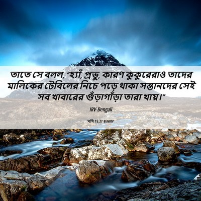 Picture 06 - মথি 15:27 BENIRV - তাতে সে বলল, - Bible Verse Picture