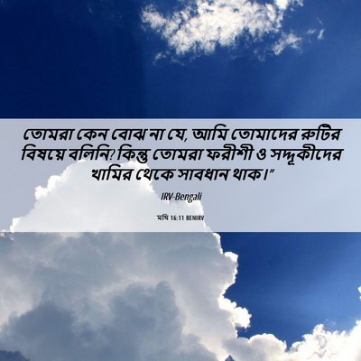 Picture 06 - মথি 16:11 BENIRV - তোমরা কেন বোঝ না - Bible Verse Picture
