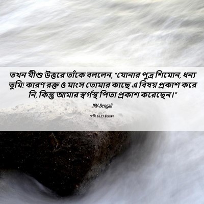 Picture 06 - মথি 16:17 BENIRV - তখন যীশু উত্তরে - Bible Verse Picture