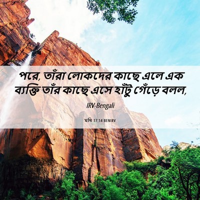 Picture 06 - মথি 17:14 BENIRV - পরে, তাঁরা লোকদের - Bible Verse Picture