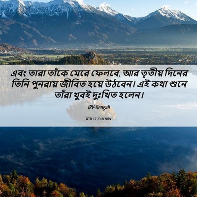 Picture 06 - মথি 17:23 BENIRV - এবং তারা তাঁকে - Bible Verse Picture