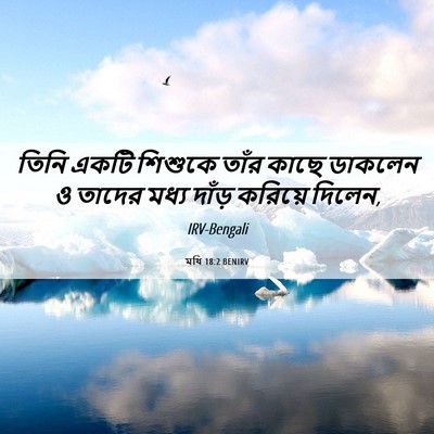 Picture 06 - মথি 18:2 BENIRV - তিনি একটি শিশুকে - Bible Verse Picture