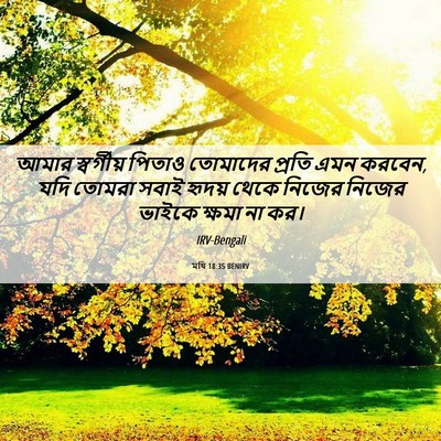 Picture 06 - মথি 18:35 BENIRV - আমার স্বর্গীয় - Bible Verse Picture