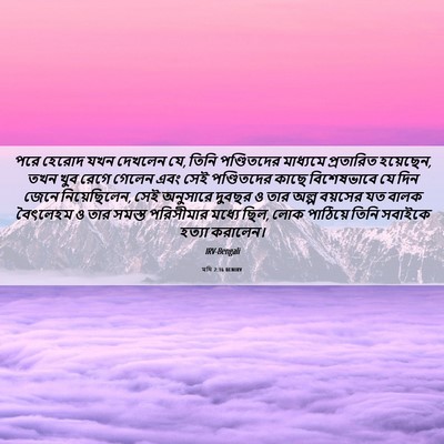 Picture 06 - মথি 2:16 BENIRV - পরে হেরোদ যখন - Bible Verse Picture