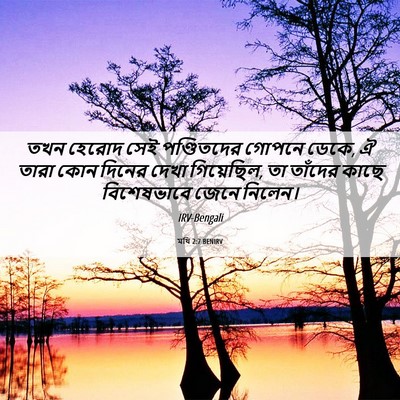 Picture 06 - মথি 2:7 BENIRV - তখন হেরোদ সেই - Bible Verse Picture