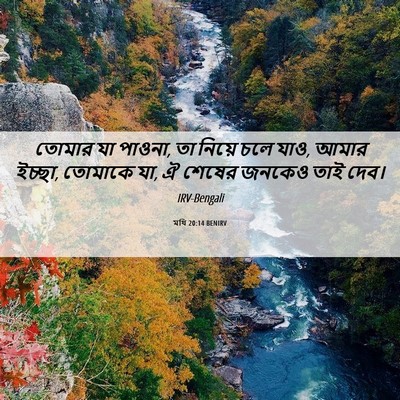 Picture 06 - মথি 20:14 BENIRV - তোমার যা পাওনা, তা - Bible Verse Picture
