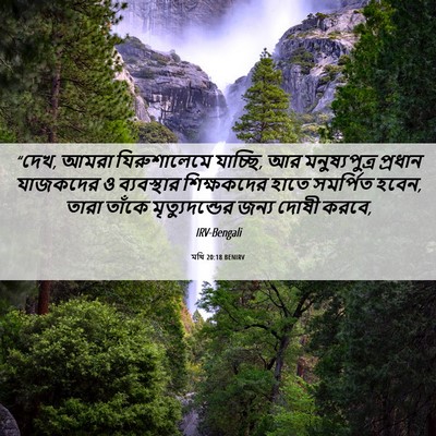 Picture 06 - মথি 20:18 BENIRV - “দেখ, আমরা - Bible Verse Picture