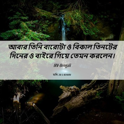Picture 06 - মথি 20:5 BENIRV - আবার তিনি বারোটা ও - Bible Verse Picture