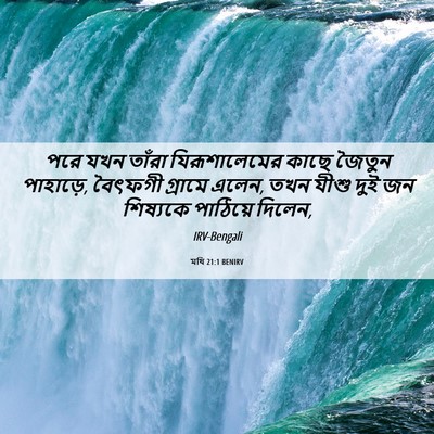 Picture 06 - মথি 21:1 BENIRV - পরে যখন তাঁরা - Bible Verse Picture