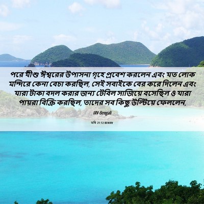 Picture 06 - মথি 21:12 BENIRV - পরে যীশু ঈশ্বরের - Bible Verse Picture