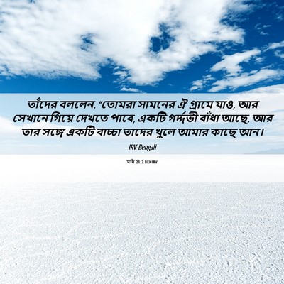Picture 06 - মথি 21:2 BENIRV - তাঁদের বললেন, - Bible Verse Picture