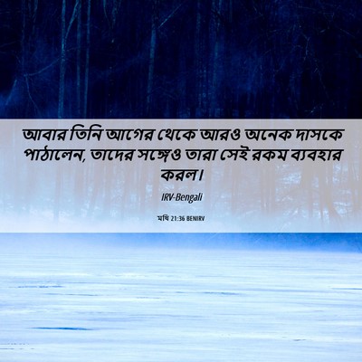 Picture 06 - মথি 21:36 BENIRV - আবার তিনি আগের - Bible Verse Picture