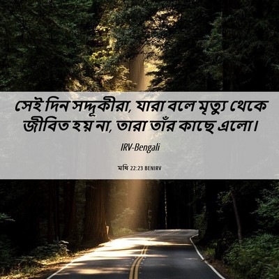Picture 06 - মথি 22:23 BENIRV - সেই দিন সদ্দূকীরা, - Bible Verse Picture