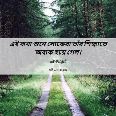 Picture 06 - মথি 22:33 BENIRV - এই কথা শুনে লোকেরা - Bible Verse Picture