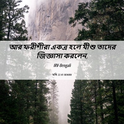 Picture 06 - মথি 22:41 BENIRV - আর ফরীশীরা একত্র - Bible Verse Picture