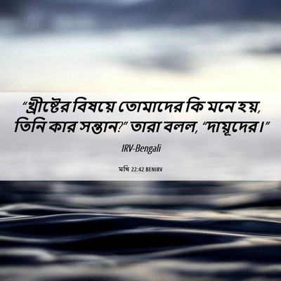 Picture 06 - মথি 22:42 BENIRV - “খ্রীষ্টের বিষয়ে - Bible Verse Picture