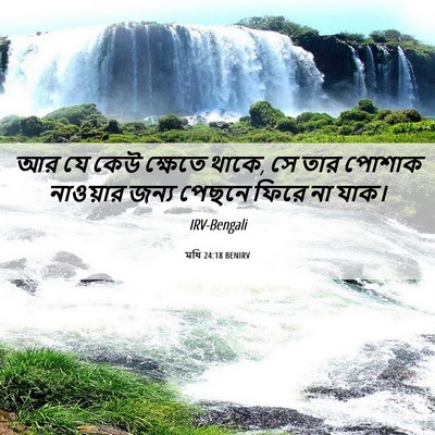 Picture 06 - মথি 24:18 BENIRV - আর যে কেউ ক্ষেতে - Bible Verse Picture