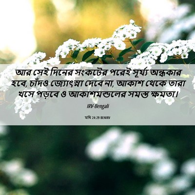 Picture 06 - মথি 24:29 BENIRV - আর সেই দিনের - Bible Verse Picture