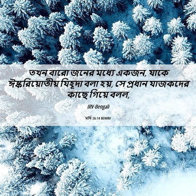 Picture 06 - মথি 26:14 BENIRV - তখন বারো জনের - Bible Verse Picture