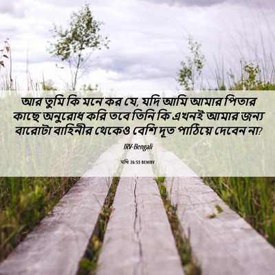 Picture 06 - মথি 26:53 BENIRV - আর তুমি কি মনে কর - Bible Verse Picture