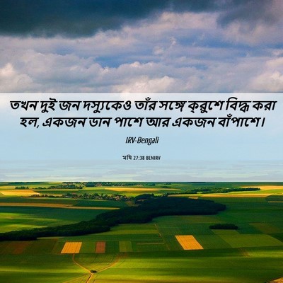 Picture 06 - মথি 27:38 BENIRV - তখন দুই জন - Bible Verse Picture