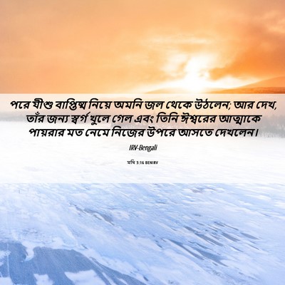 Picture 06 - মথি 3:16 BENIRV - পরে যীশু - Bible Verse Picture