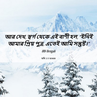 Picture 06 - মথি 3:17 BENIRV - আর দেখ, স্বর্গ থেকে - Bible Verse Picture