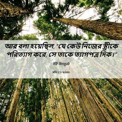 Picture 06 - মথি 5:31 BENIRV - আর বলা হয়েছিল, “যে - Bible Verse Picture