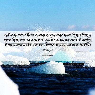 Picture 06 - মথি 8:10 BENIRV - এই কথা শুনে যীশু - Bible Verse Picture