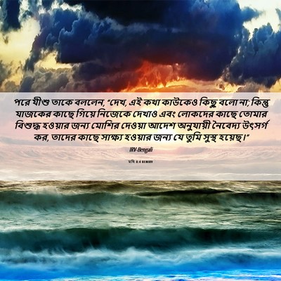 Picture 06 - মথি 8:4 BENIRV - পরে যীশু তাকে - Bible Verse Picture