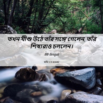 Picture 06 - মথি 9:19 BENIRV - তখন যীশু উঠে তাঁর - Bible Verse Picture