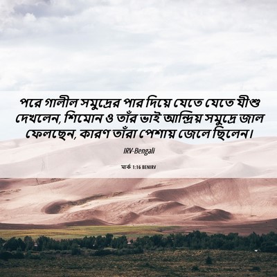 Picture 06 - মার্ক 1:16 BENIRV - পরে গালীল - Bible Verse Picture