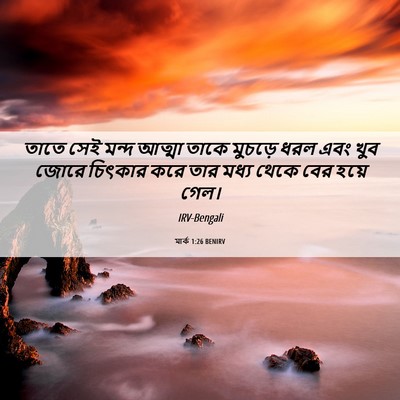 Picture 06 - মার্ক 1:26 BENIRV - তাতে সেই মন্দ - Bible Verse Picture