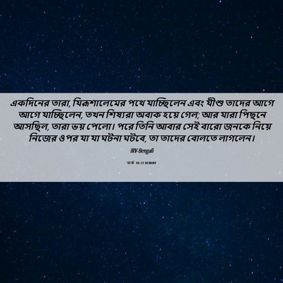 Picture 06 - মার্ক 10:32 BENIRV - একদিনের তারা, - Bible Verse Picture