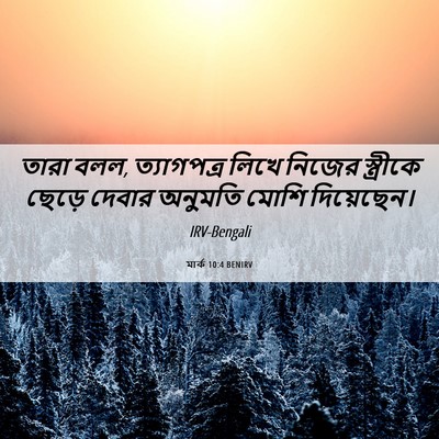 Picture 06 - মার্ক 10:4 BENIRV - তারা বলল, - Bible Verse Picture