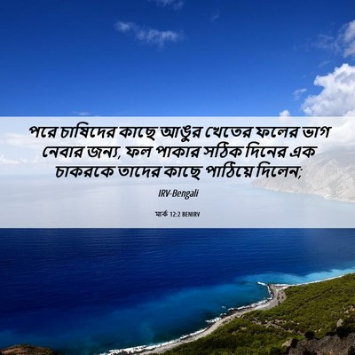 Picture 06 - মার্ক 12:2 BENIRV - পরে চাষিদের কাছে - Bible Verse Picture
