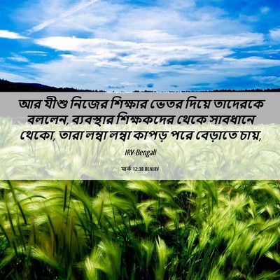 Picture 06 - মার্ক 12:38 BENIRV - আর যীশু নিজের - Bible Verse Picture