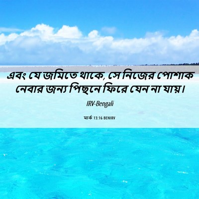 Picture 06 - মার্ক 13:16 BENIRV - এবং যে জমিতে থাকে, - Bible Verse Picture