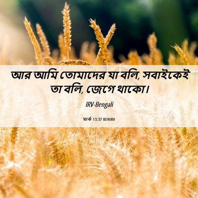 Picture 06 - মার্ক 13:37 BENIRV - আর আমি তোমাদের যা - Bible Verse Picture