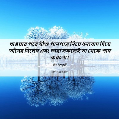 Picture 06 - মার্ক 14:23 BENIRV - খাওয়ার পরে যীশু - Bible Verse Picture