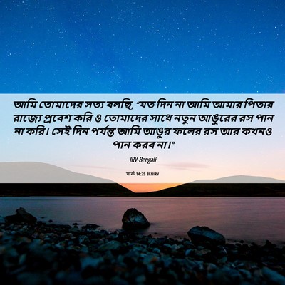 Picture 06 - মার্ক 14:25 BENIRV - আমি তোমাদের সত্য - Bible Verse Picture