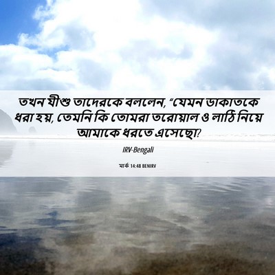 Picture 06 - মার্ক 14:48 BENIRV - তখন যীশু তাদেরকে - Bible Verse Picture