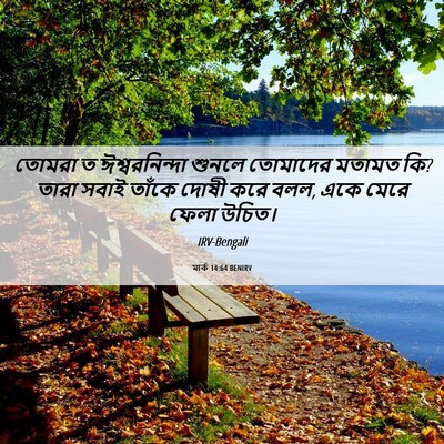 Picture 06 - মার্ক 14:64 BENIRV - তোমরা ত - Bible Verse Picture