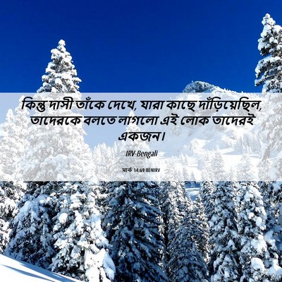 Picture 06 - মার্ক 14:69 BENIRV - কিন্তু দাসী তাঁকে - Bible Verse Picture