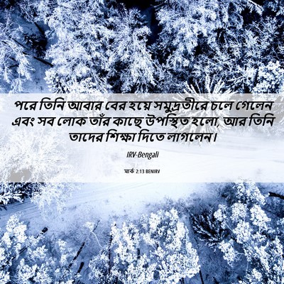 Picture 06 - মার্ক 2:13 BENIRV - পরে তিনি আবার বের - Bible Verse Picture