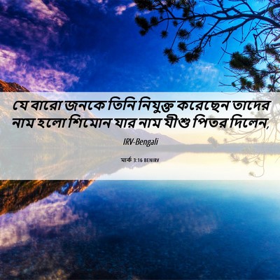 Picture 06 - মার্ক 3:16 BENIRV - যে বারো জনকে তিনি - Bible Verse Picture