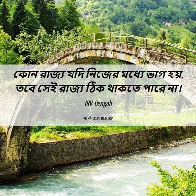 Picture 06 - মার্ক 3:24 BENIRV - কোন রাজ্য যদি - Bible Verse Picture