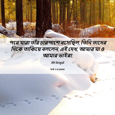 Picture 06 - মার্ক 3:34 BENIRV - পরে যারা তাঁর - Bible Verse Picture