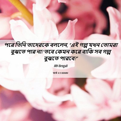Picture 06 - মার্ক 4:13 BENIRV - পরে তিনি তাদেরকে - Bible Verse Picture